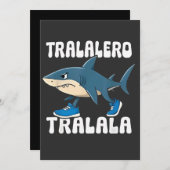 Invitation Tralalero Tralala Funny Shark Meme (Devant / Derrière)