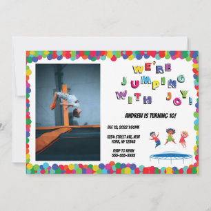 Invitation Trampoline Bounce Anniversaire de enfant Party