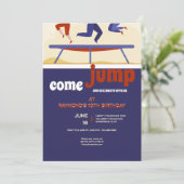 Invitation Trampoline fête d'anniversaire (Debout devant)