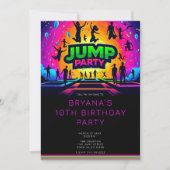 Invitation Trampoline Fun JUMP Fête d'anniversaire (Devant)