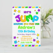 Invitation Trampoline Jump Park Party (Debout devant)
