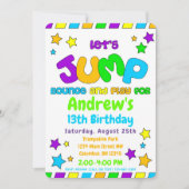 Invitation Trampoline Jump Park Party (Devant)