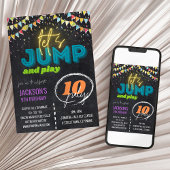 Invitation Trampoline Park Anniversaire de enfant Party