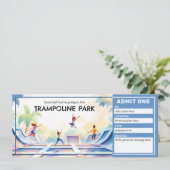 Invitation Trampoline Park - Bounce House Ticket  (Debout devant)