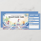 Invitation Trampoline Park - Bounce House Ticket  (Devant / Derrière)
