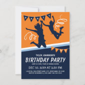 Invitation Trampoline Park Boys Anniversaire de enfant Party (Devant)