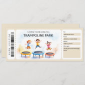 Invitation Trampoline Park Gift Certificate Template (Devant / Derrière)