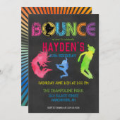 Invitation Trampoline Park Party (Devant / Derrière)