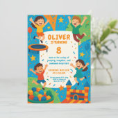 Invitation Trampoline Party Fun - Jump Anniversaire (Debout devant)