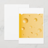 Invitation Tranche de Gruyère Jaune Fromage Suisse (Devant / Derrière)