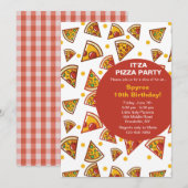 Invitation tranche de pizza (Devant / Derrière)