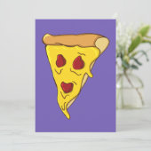 Invitation Tranche de pizza effrayante (Debout devant)