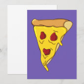 Invitation Tranche de pizza effrayante (Devant / Derrière)