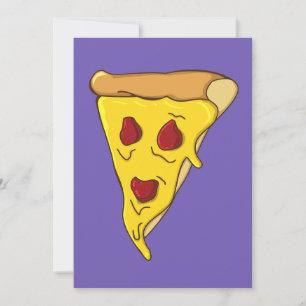 Invitation Tranche de pizza effrayante