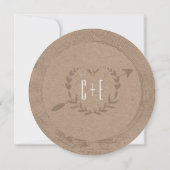 Invitation Tranche en bois rustique (Dos)