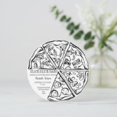 Invitation Trancher Baby Baby unique main tiré Whimsical (Debout devant)