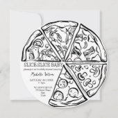 Invitation Trancher Baby Baby unique main tiré Whimsical (Devant)