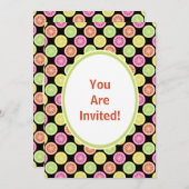 Invitation Tranches d'agrumes colorées (Devant / Derrière)