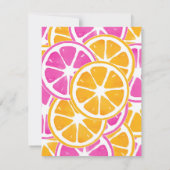 Invitation Tranches d'agrumes rose orange (Dos)