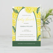 Invitation Tranches de citron aquarelle peintes à la main (Debout devant)