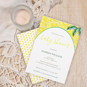 Invitation Tranches de citron mignonnes aquarelle peintes à l
