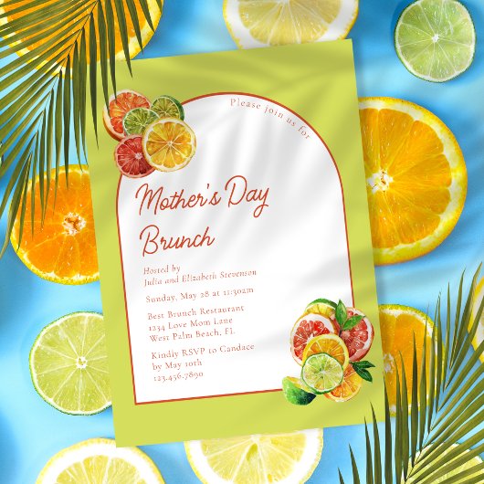 Invitation Tranches de citron tendance Chic Arche Brunch de l