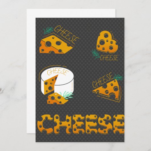 Invitation Tranches de fromage (Devant / Derrière)