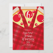 Invitation Tranches de pizza géométriques Fête d'anniversaire (Devant)