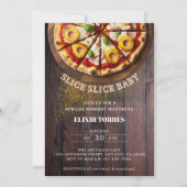 Invitation Tranches de pizza rustiques Baby Shower (Devant)