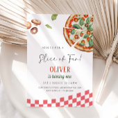 Invitation Tranches de plaisir Fête d'anniversaire Pizza