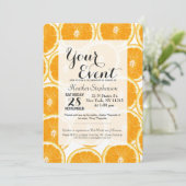 Invitation Tranches d'orange d'agrume d'été (Debout devant)