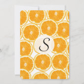 Invitation Tranches d'orange d'agrume d'été (Dos)