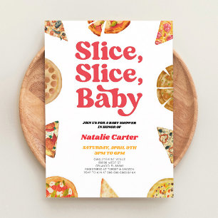 Invitation Tranches Tranches Bébé Fête de Bébé Pizza