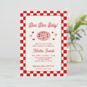 Invitation Tranches Tranches Bébé Pizza Baby Shower (Debout devant)