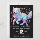Invitation Tranquil Garden Wolf Birthday (Devant)