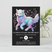 Invitation Tranquil Garden Wolf Birthday (Debout devant)
