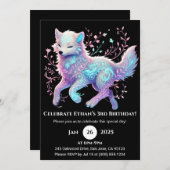 Invitation Tranquil Garden Wolf Birthday (Devant / Derrière)