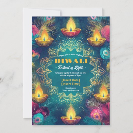 Invitation Tranquille Diwali Aura (Devant)