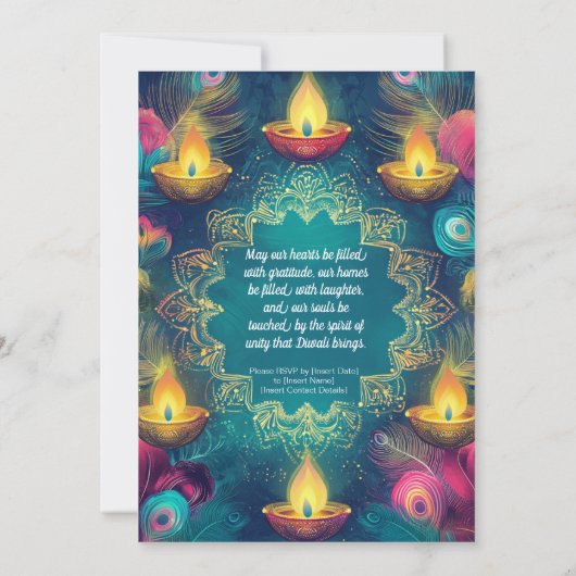 Invitation Tranquille Diwali Aura (Dos)