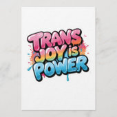 Invitation Trans Joy Is Power Art Pride Quote Design (Devant)