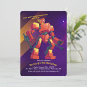 Invitation Transformer l'invitation d'anniversaire d'un robot (Debout devant)