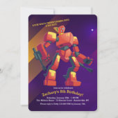 Invitation Transformer l'invitation d'anniversaire d'un robot (Devant)