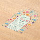 Invitation transparente pour un anniversaire flora (Poser)