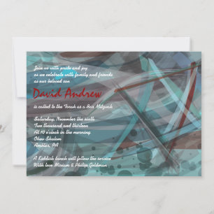 Invitation TRANSPARENTE STAR Bar Mitzvah