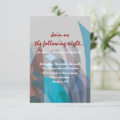 Invitation TRANSPARENTE STAR Bar Mitzvah (Debout devant)