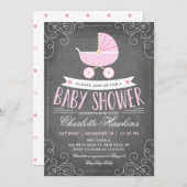 Invitation Transport de bébé | Baby shower (Devant / Derrière)