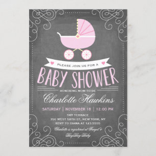 Invitation Transport de bébé Baby shower