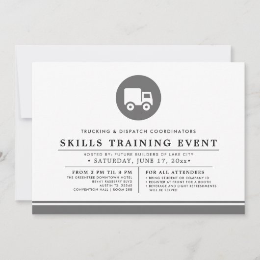 Invitation Transport routier + Dispatch | Formation Événement (Devant)