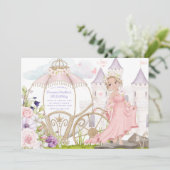 Invitation Transport royal | Blonde Princess Anniversaire (Debout devant)