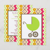 Invitation Transport vert neutre inspiré par la tribu des Bab (Devant / Derrière)